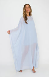 Olsen Maxi Dress ~ Steel Blue Chiffon