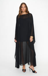 Olsen Maxi Dress ~ Black Chiffon