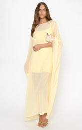 Olsen Maxi Dress ~ Pale Yellow Chiffon
