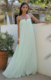 Athena Maxi Dress ~ Pistachio Pleated Chiffon