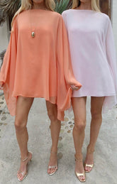 Olsen Mini Dress ~ Cantaloupe Chiffon