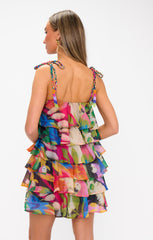 Rowen Ruffle Dress ~ Midnight in Rio