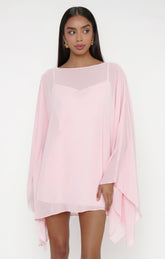 Olsen Mini Dress ~ Powder Pink Chiffon