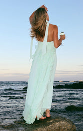 Gemma Ruffle Maxi Dress ~ Jelly Mint