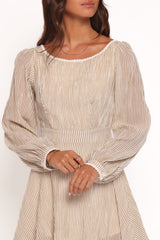 Kyra Long Sleeve Mini Dress - Stripe
