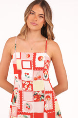 Loredana Mini Dress - Cherry