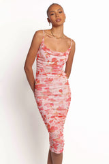 Tempest Midi Dress - Pink Floral
